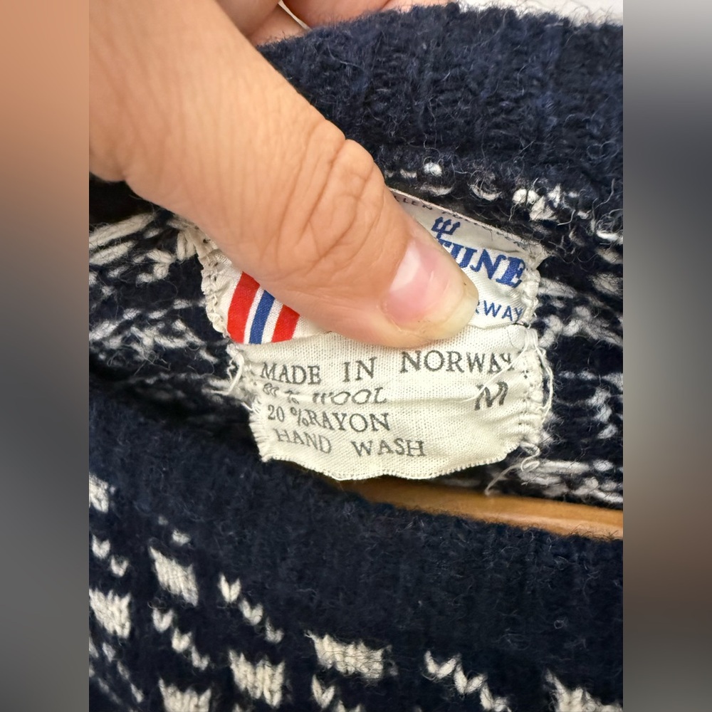 Women’s Neptune Norwegian Wool Blend Sweater M Fisherman Nautical Coastal - Picture 3 of 7